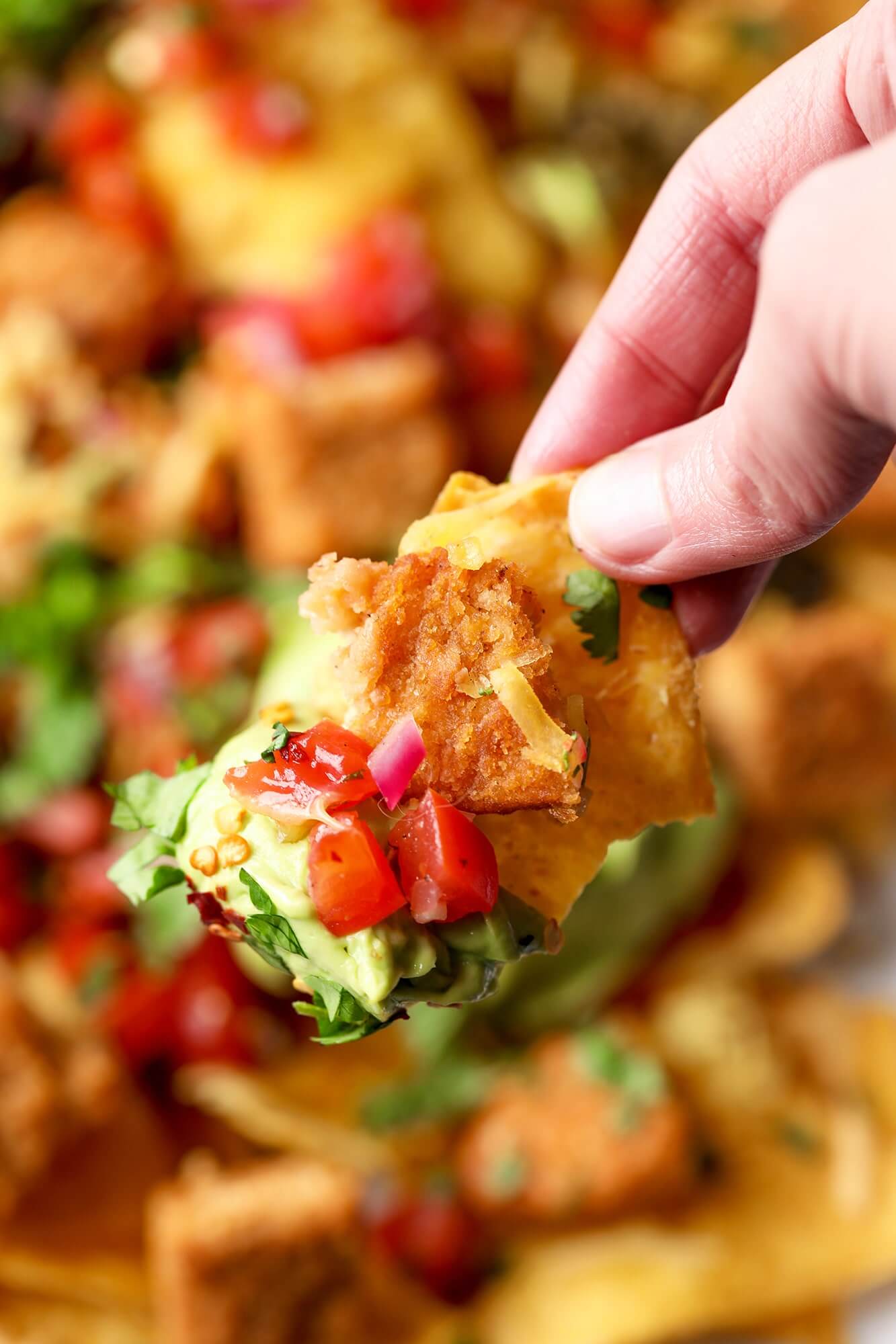 Vegan Quorn Crunchy Strips Nachos Nadia S Healthy Kitchen