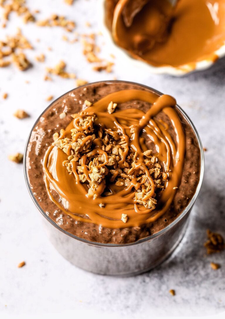 Chocolate Protein Chia Pudding Healthy Vegan Gf