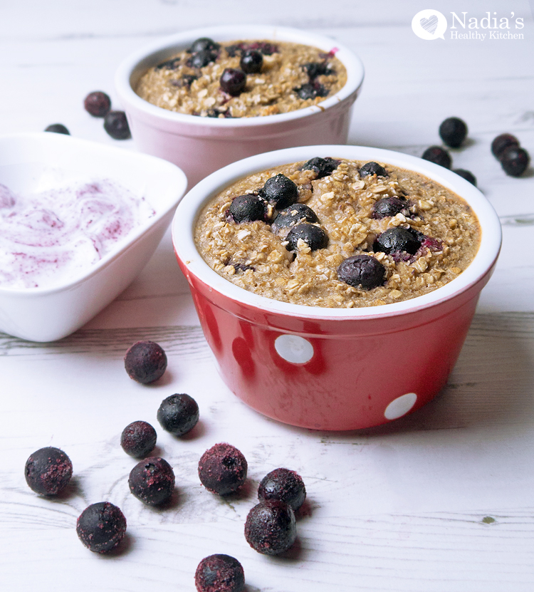 banana blueberry baked oatmeal