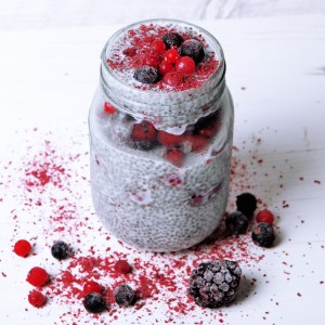 mixed berry chia pudding