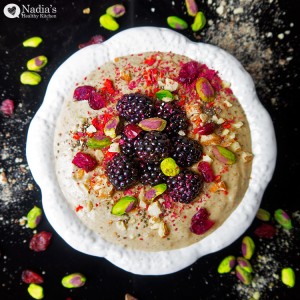 banana, date and almond buckwheat porridge