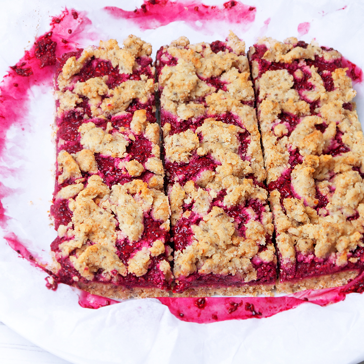 Vegan Raspberry Chia Bars