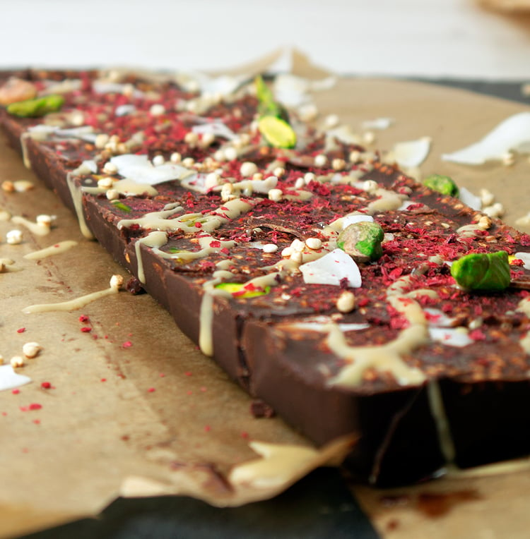 chocolat à l'huile de noix de coco fait maison