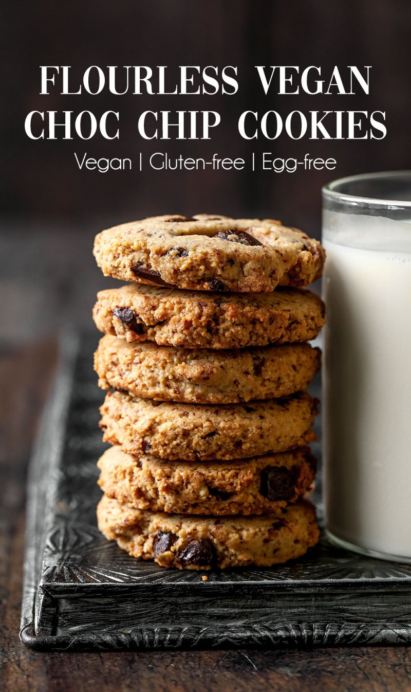 Flourless Chocolate Chip Cookies (vegan & gluten-free)