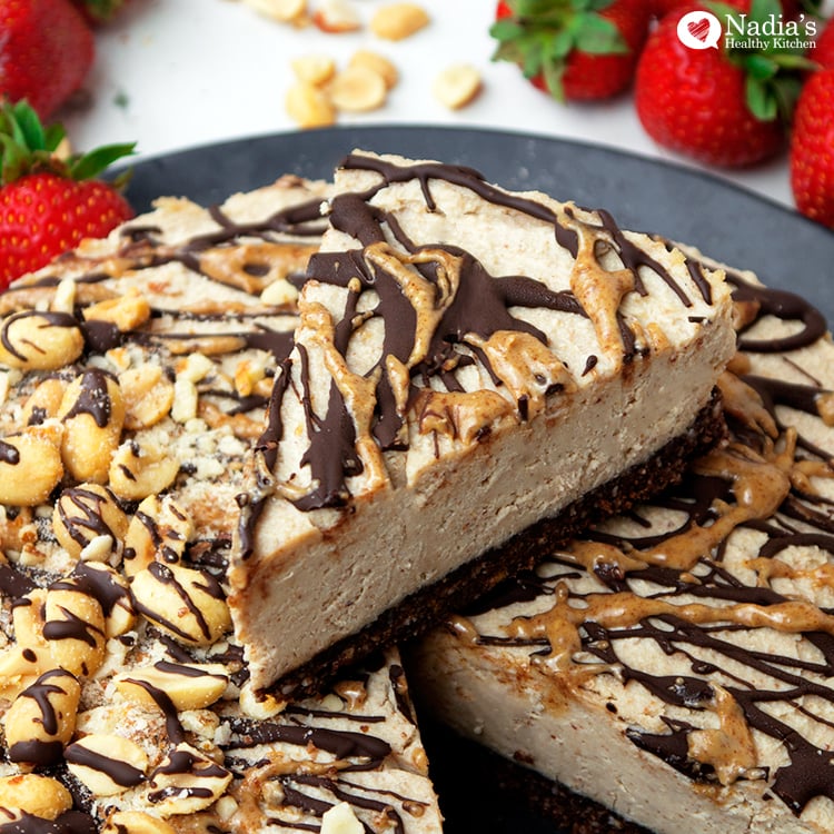 vegan peanut butter cheesecake