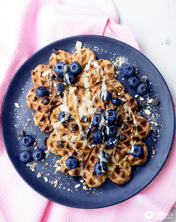 healthy oat waffles