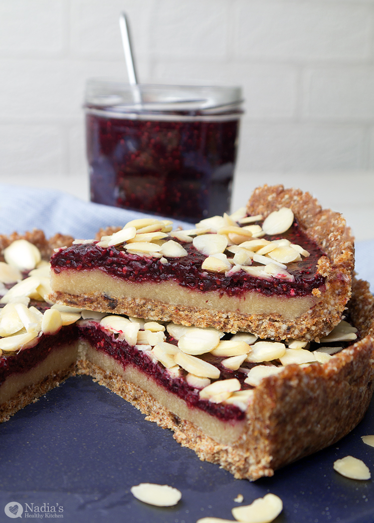 No-bake Cherry Bakewell Tart