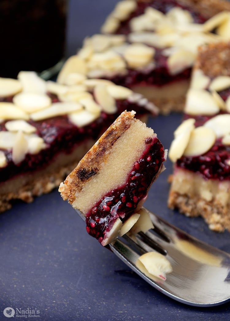 No-bake Cherry Bakewell Tart