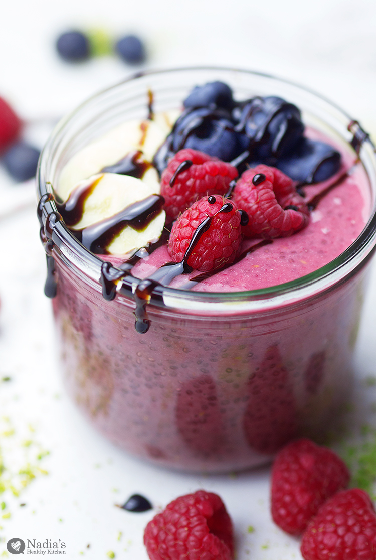 Vegan Berry Chia Seed Pudding - Plantivore Kitchen
