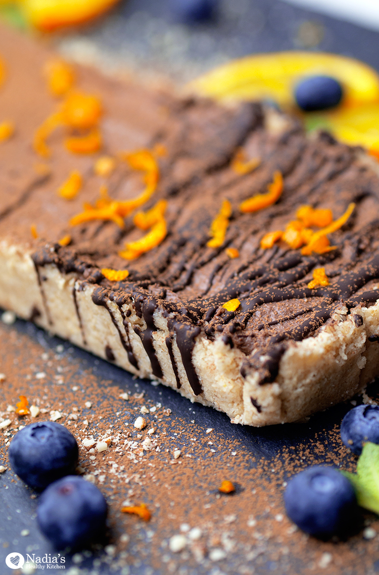 Healthy Chocolate Orange Tart (Vegan & Gluten-free) - Nadia's Healthy ...