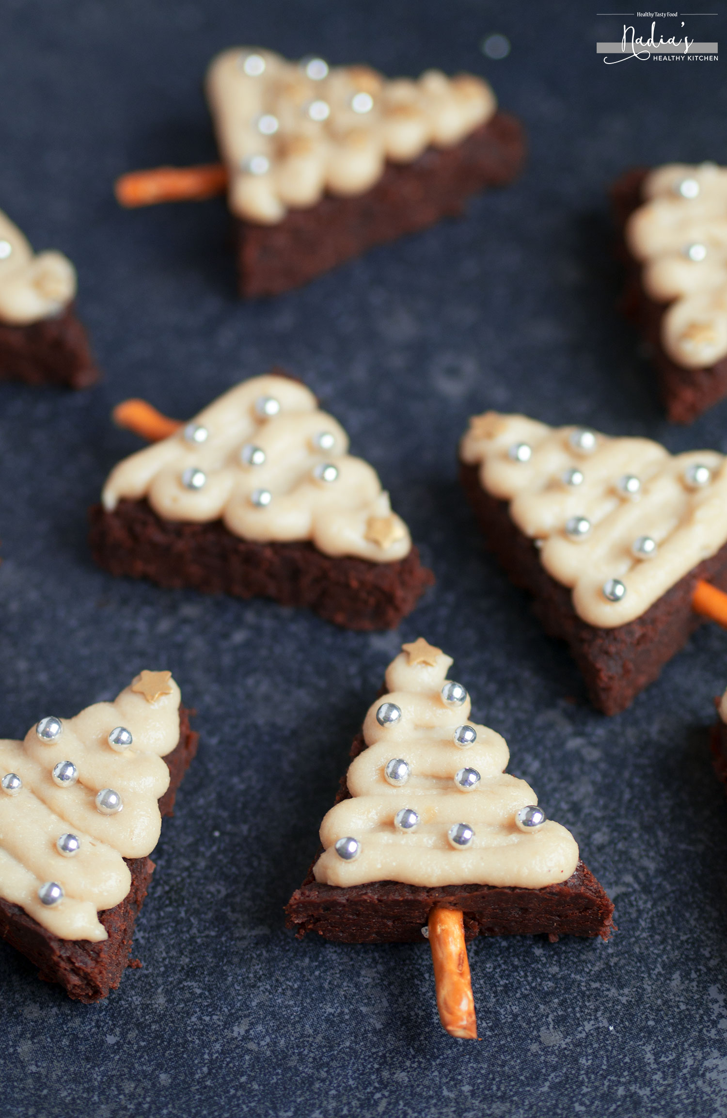 Christmas Tree Brownies - Vegan & Gluten-free - Nadia's Healthy Kitchen