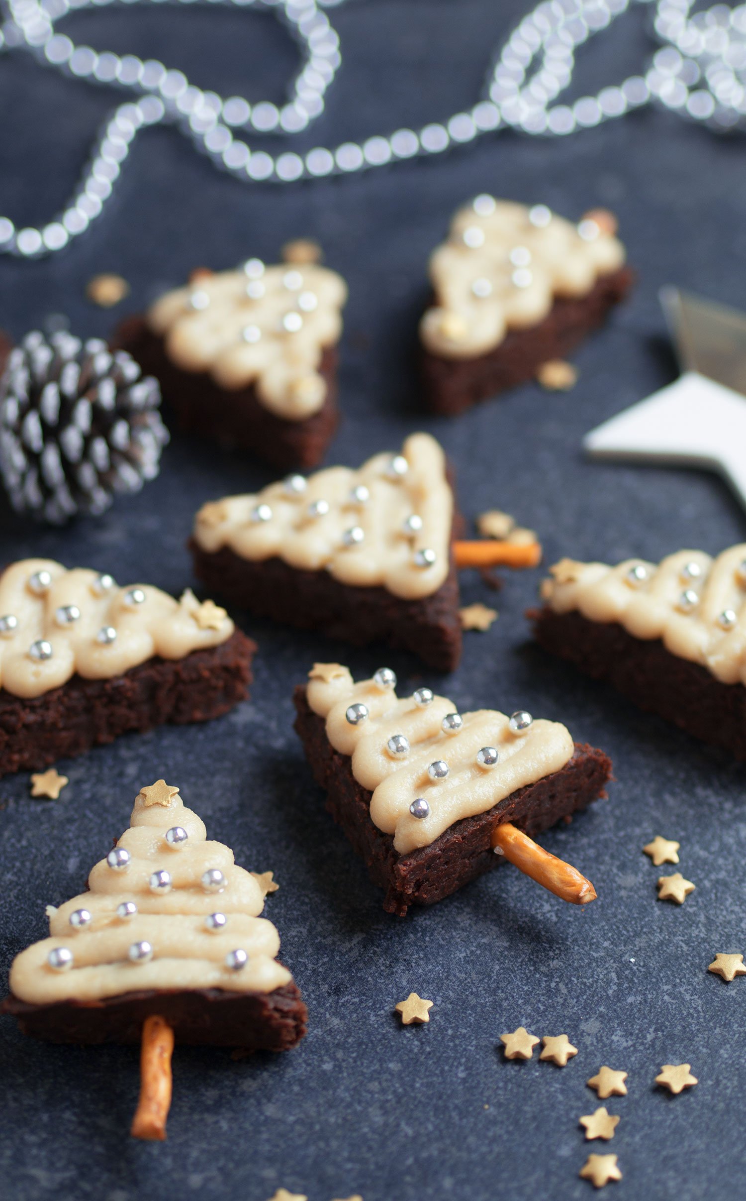 Christmas Tree Brownies - Vegan & Gluten-free - UK Health Blog - Nadia's Healthy Kitchen