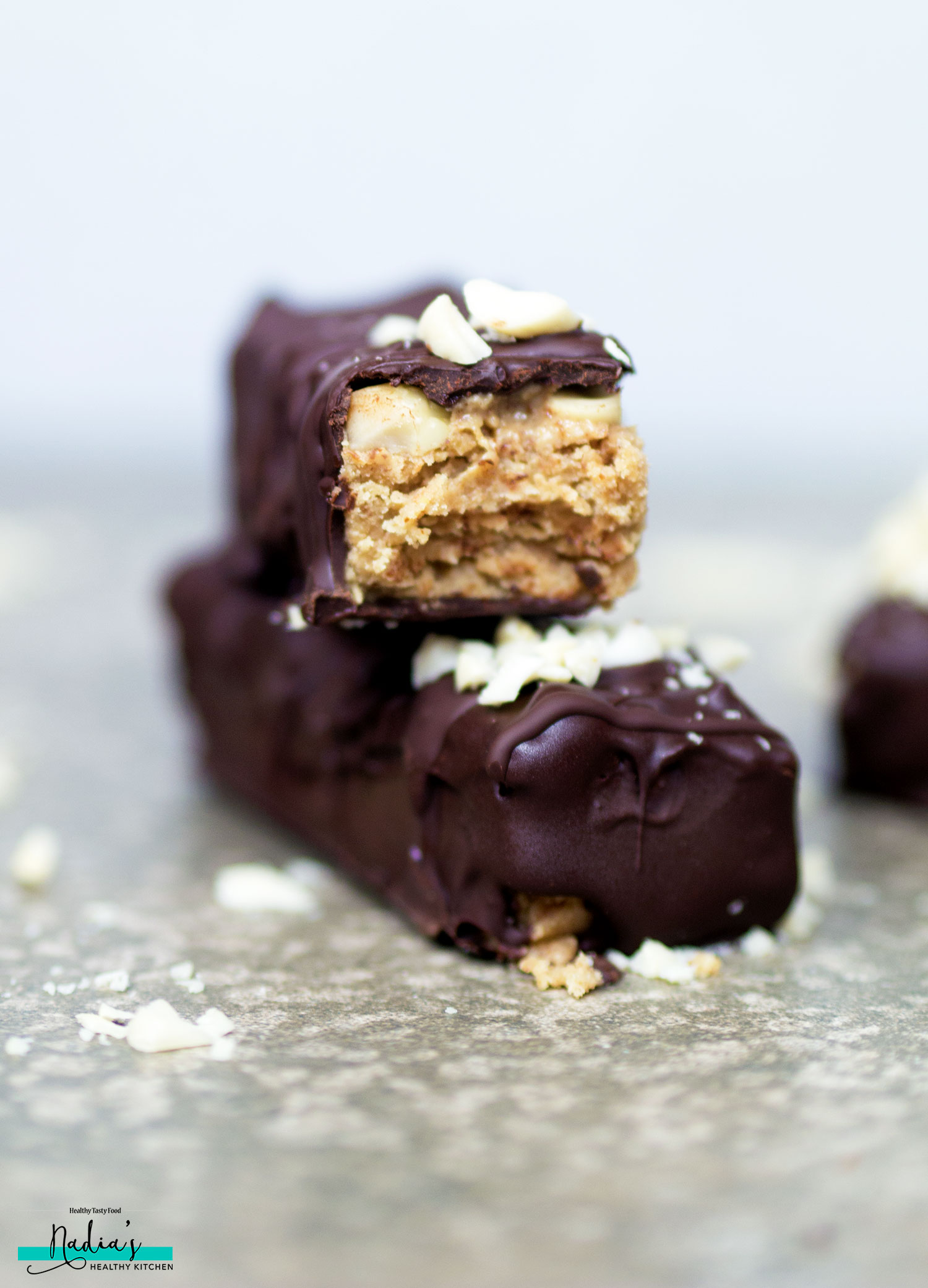 Vegan Protein Snickers - Video - Nadia's Healthy Kitchen