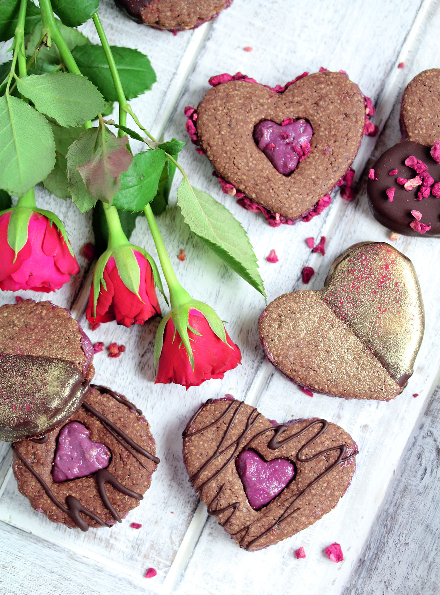 Chocolate Raspberry Sandwich Cookies - Nadia's Healthy Kitchen