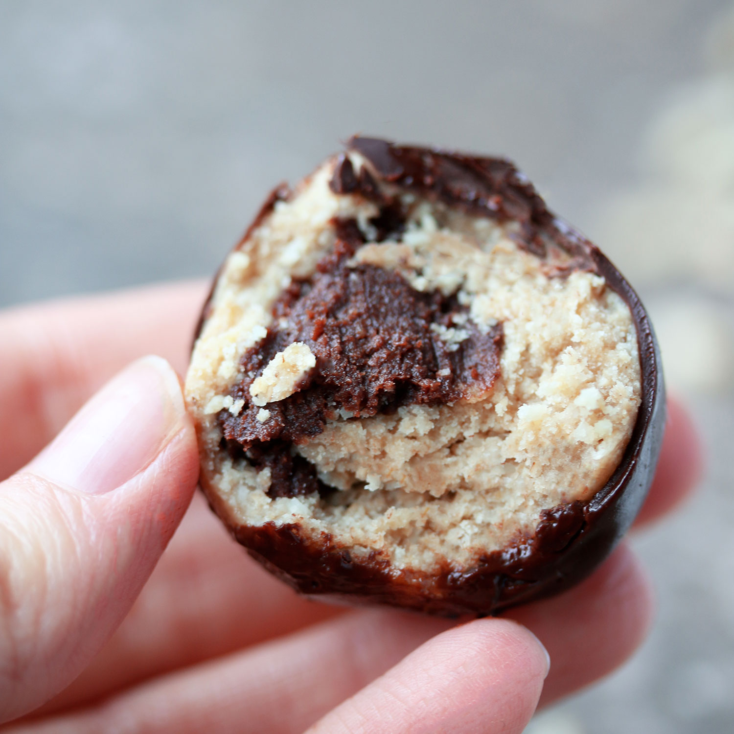 'Nutella' Stuffed Cookie Dough Balls - Nadia's Healthy Kitchen