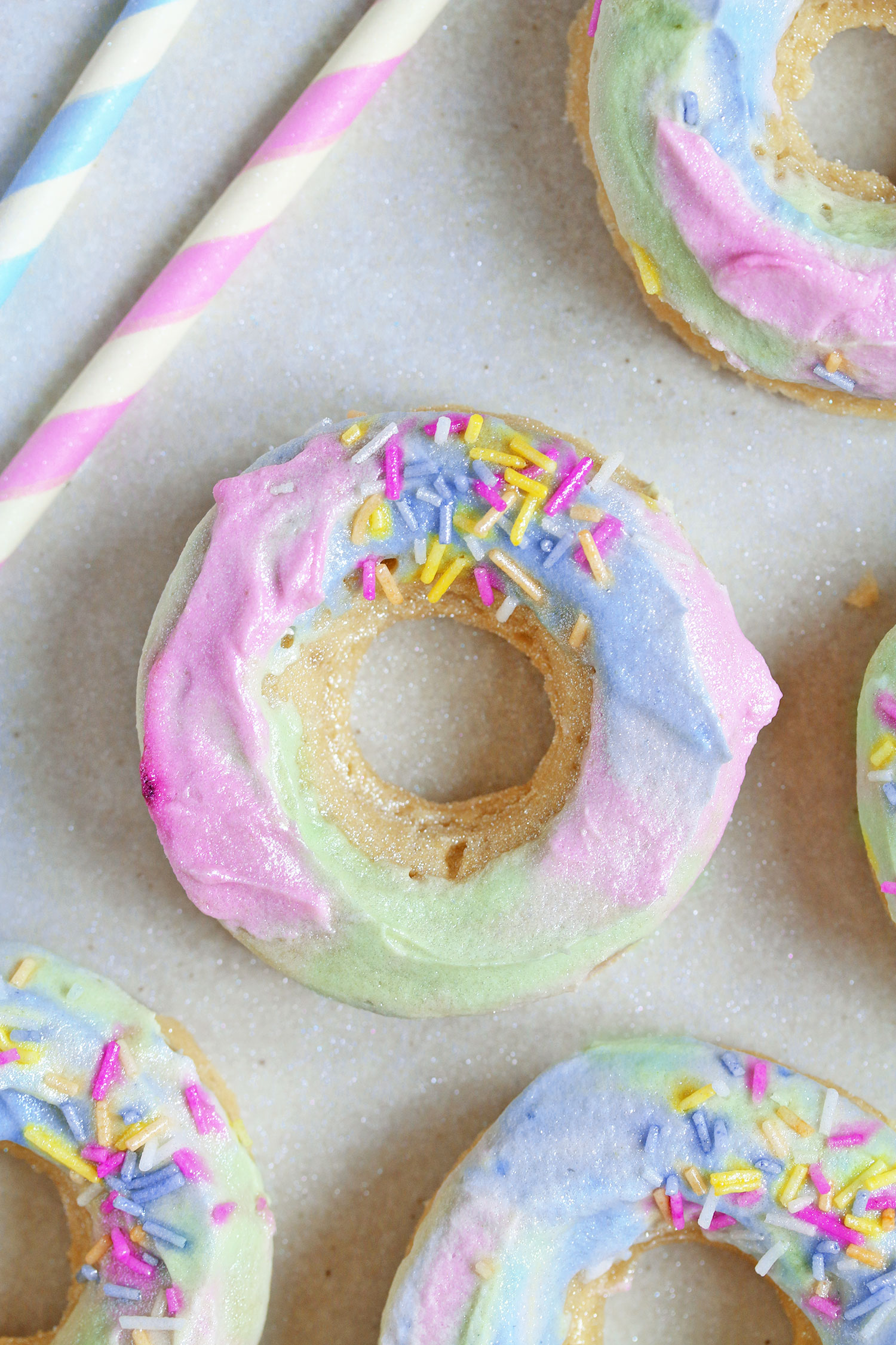 Unicorn Doughnuts - Vegan & Gluten-free - Nadia's Healthy Kitchen