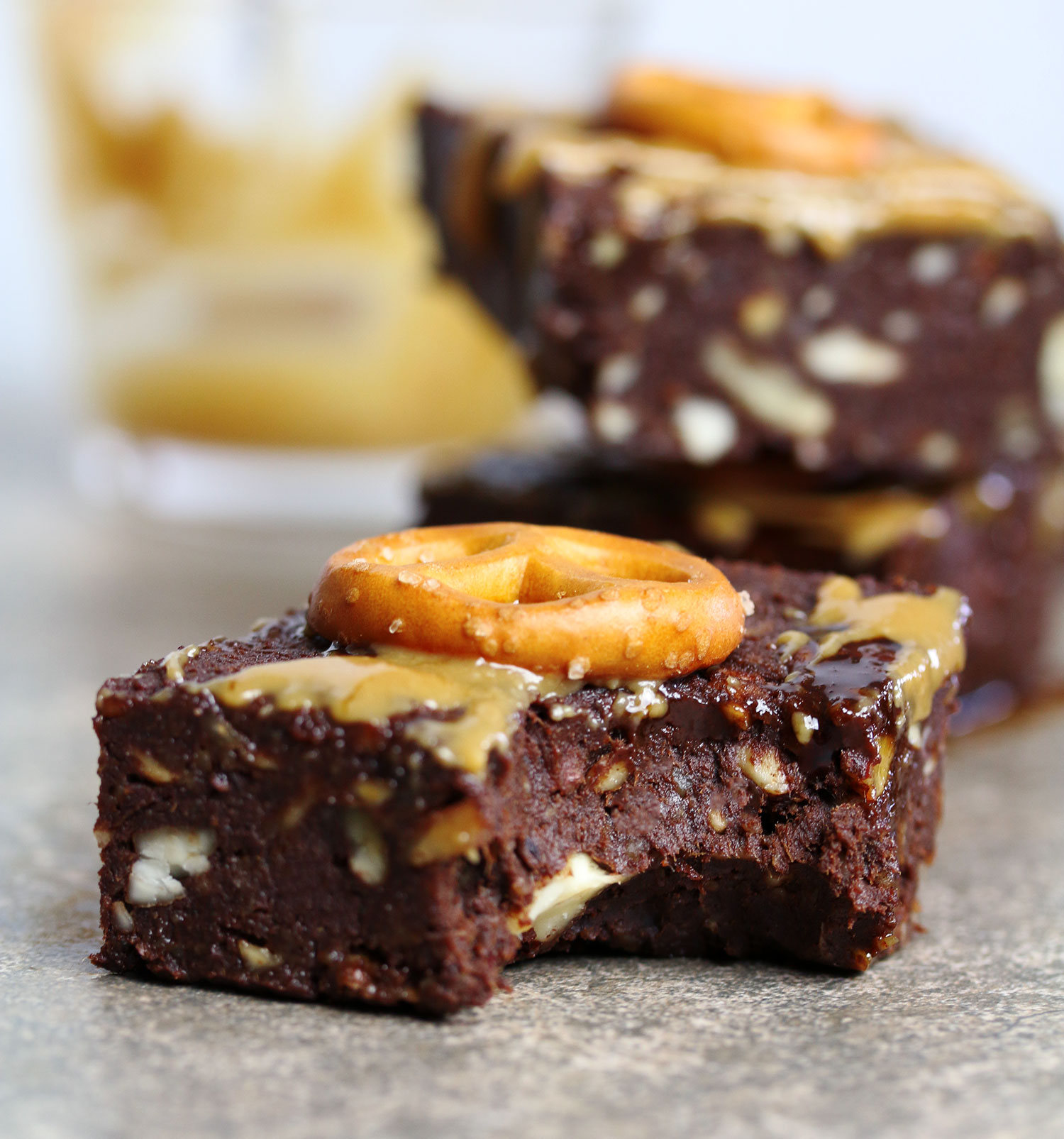 Raw Salted Caramel Brownies Nadia s Healthy Kitchen raw-salted-caramel-brownies-nadia-s-healthy-kitchen