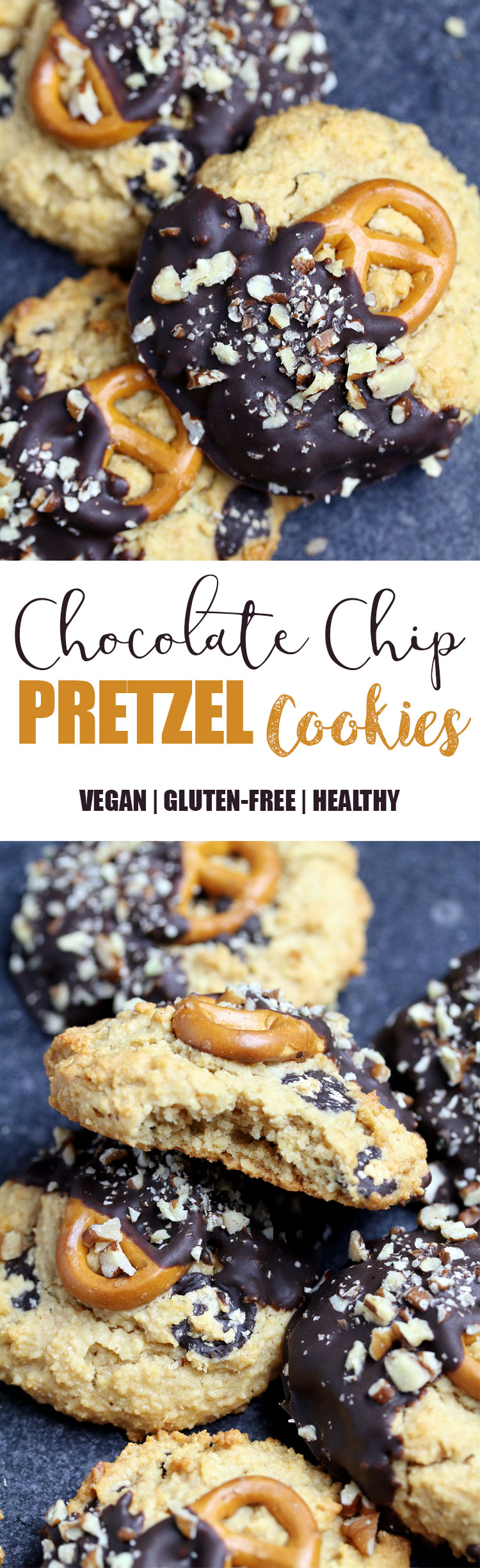 Healthy Chocolate Chip Pretzel Cookies - Nadia's Healthy Kitchen