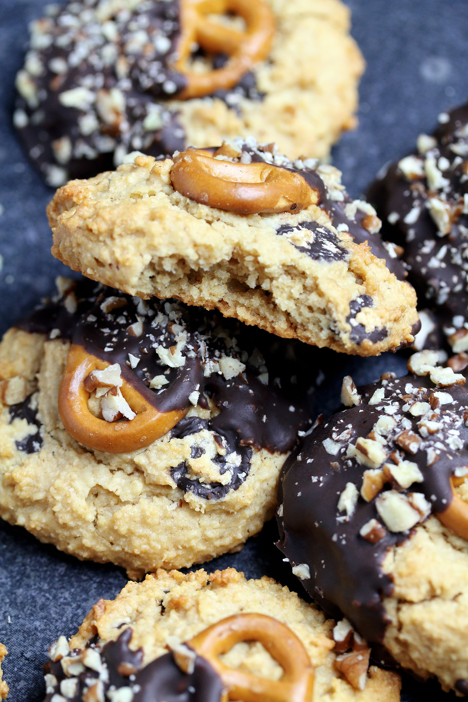 Healthy Chocolate Chip Pretzel Cookies - Nadia's Healthy Kitchen