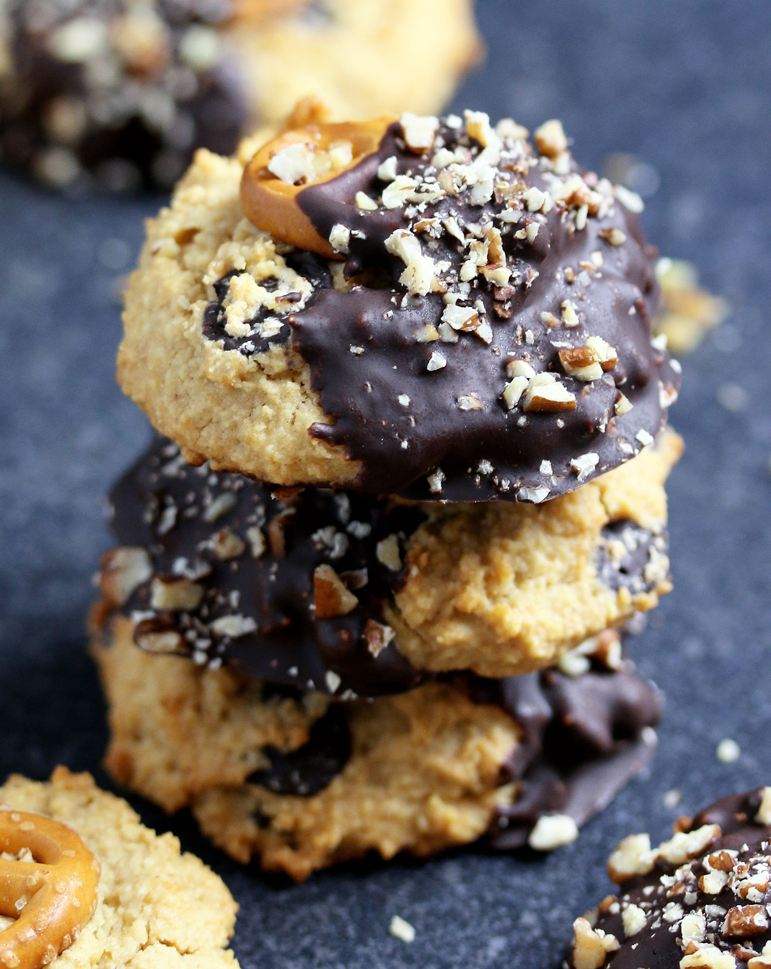 Healthy Chocolate Chip Pretzel Cookies - Nadia's Healthy Kitchen