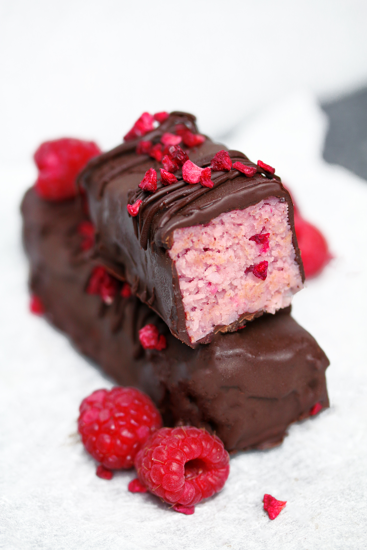 Vegan Raspberry Bounty Bars Nadias Healthy Kitchen