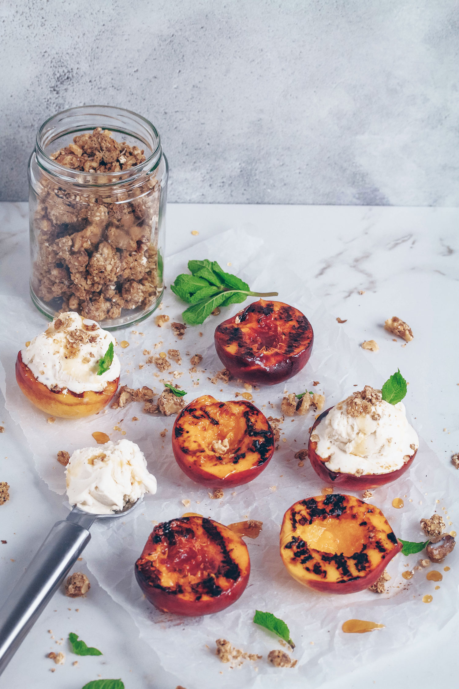 Grilled Peaches With Cinnamon Granola Tesco Scan As You Shop Service Review Nadias Healthy 7647