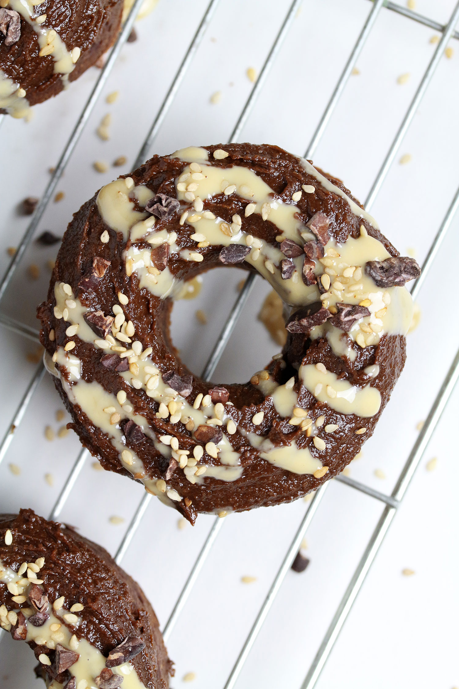 Chocolate Tahini Doughnuts (Vegan, Gluten-free) - Nadia's Healthy Kitchen