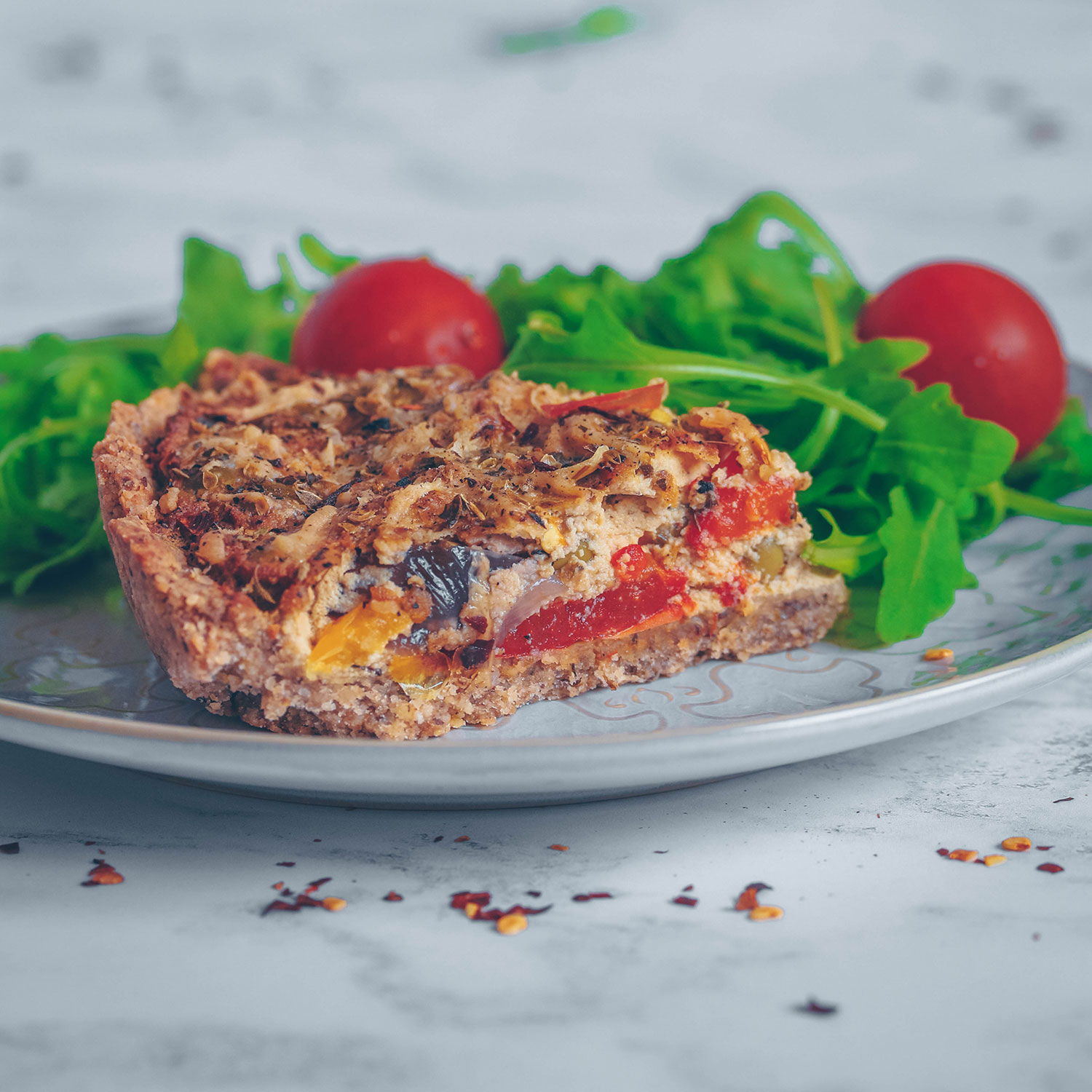 Roasted Vegetable Tofu Quiche (Vegan & Gluten-free) - Nadia's Healthy ...