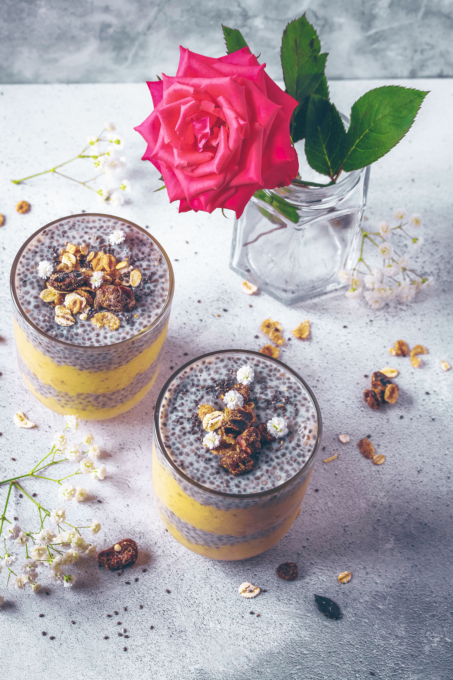 Golden Smoothie &amp; Chia Pudding Parfait - Nadia&amp;#39;s Healthy Kitchen