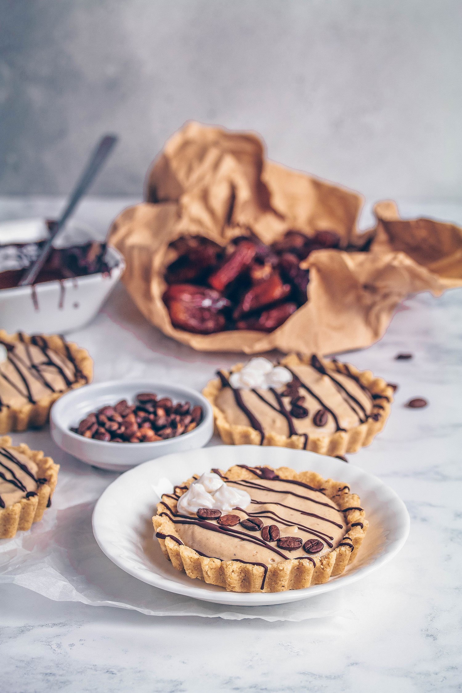 Coffee Vanilla Tarts (Vegan & Gluten-free)