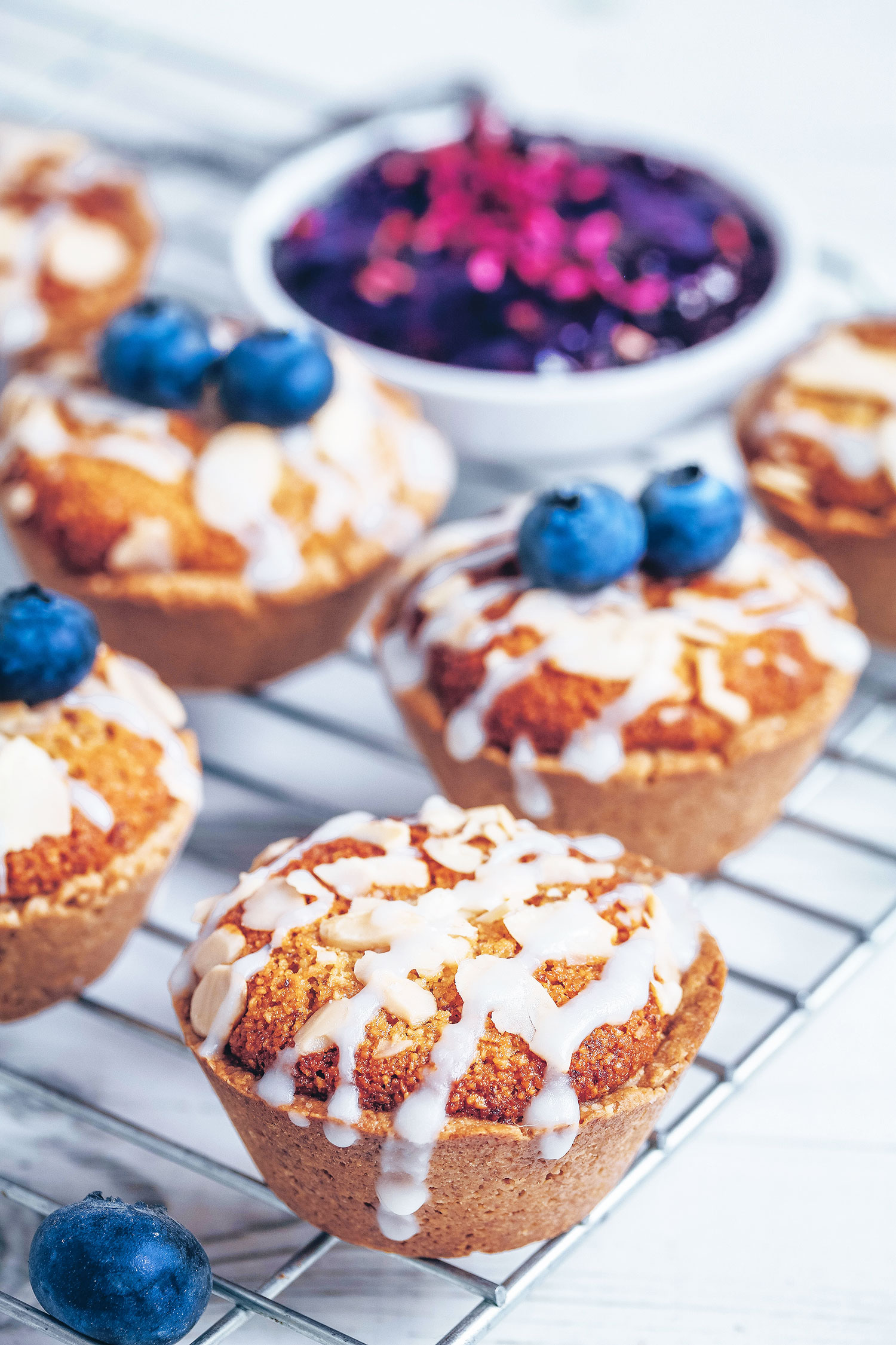 Mini Blueberry Bakewell Tarts (Vegan & Gluten-free) - Nadia's Healthy ...