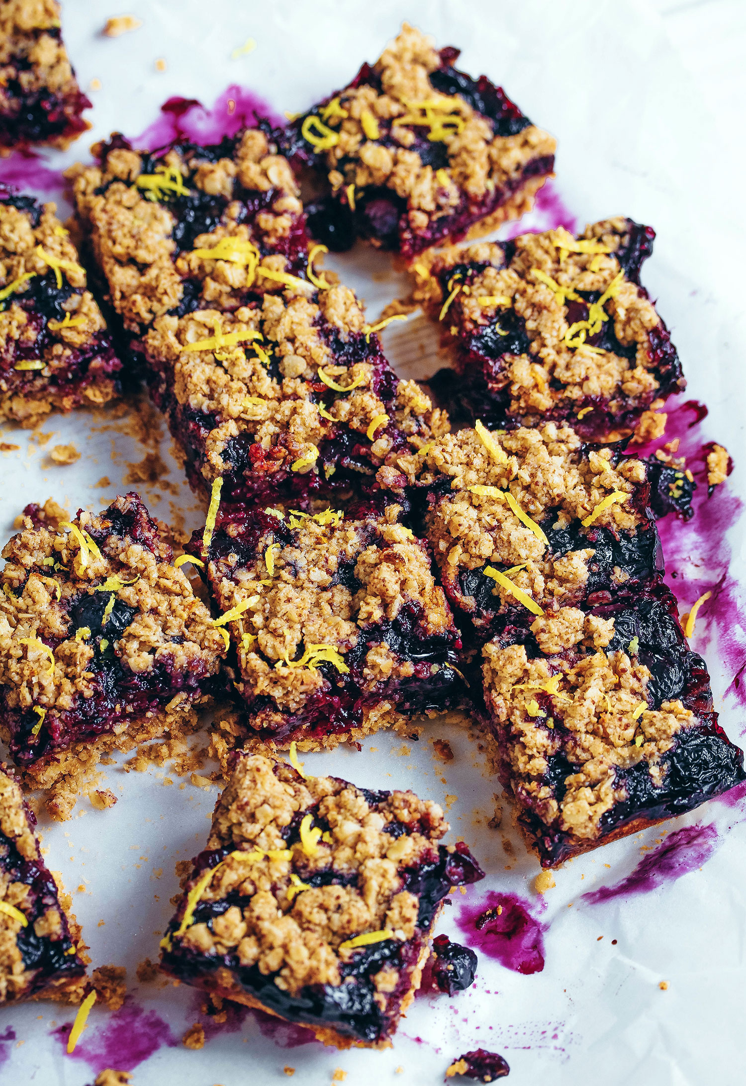 Blueberry Lemon Breakfast Bars - UK Health Blog - Nadia's Healthy Kitchen