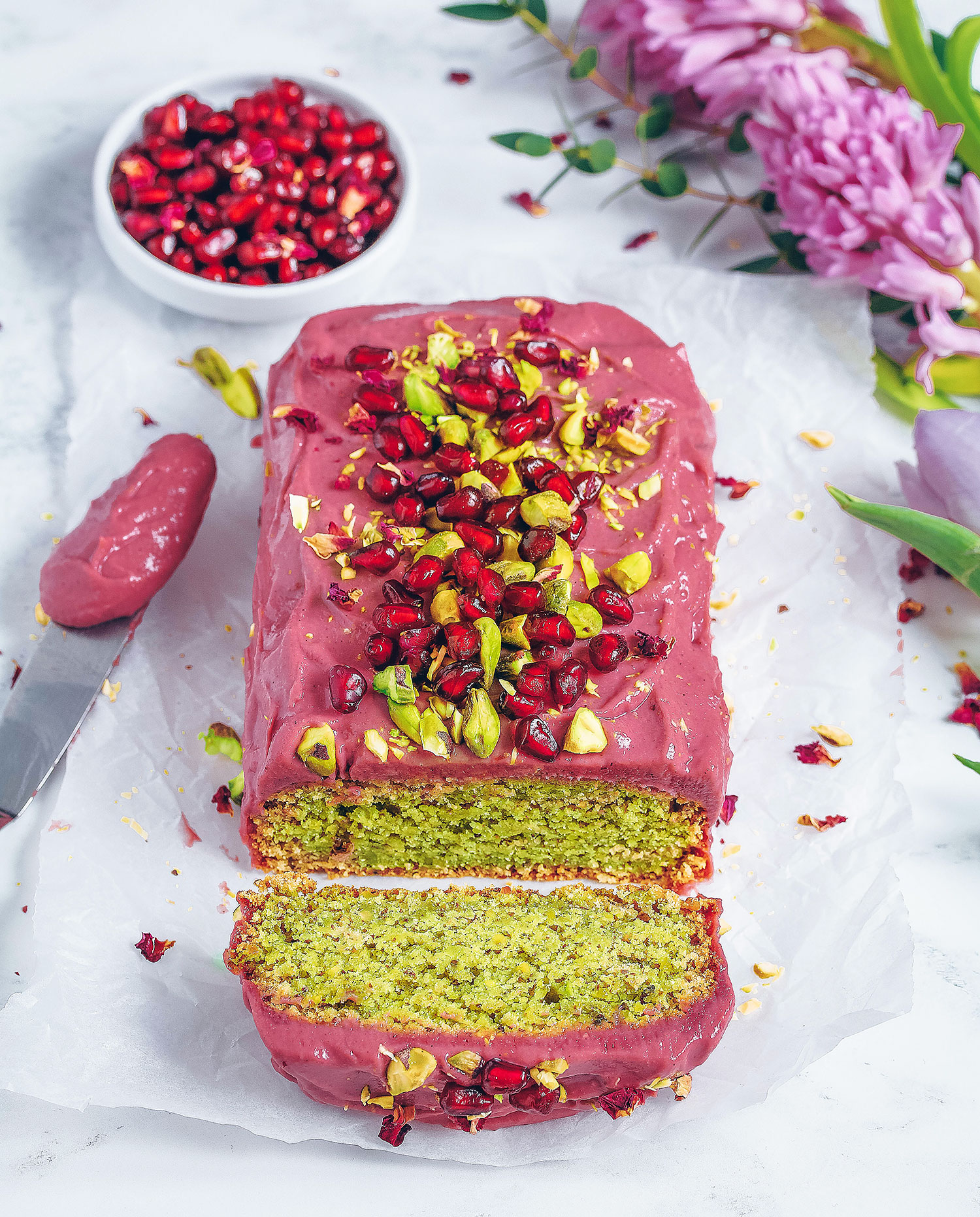 Cardamom Rose Cake - MapleChutney