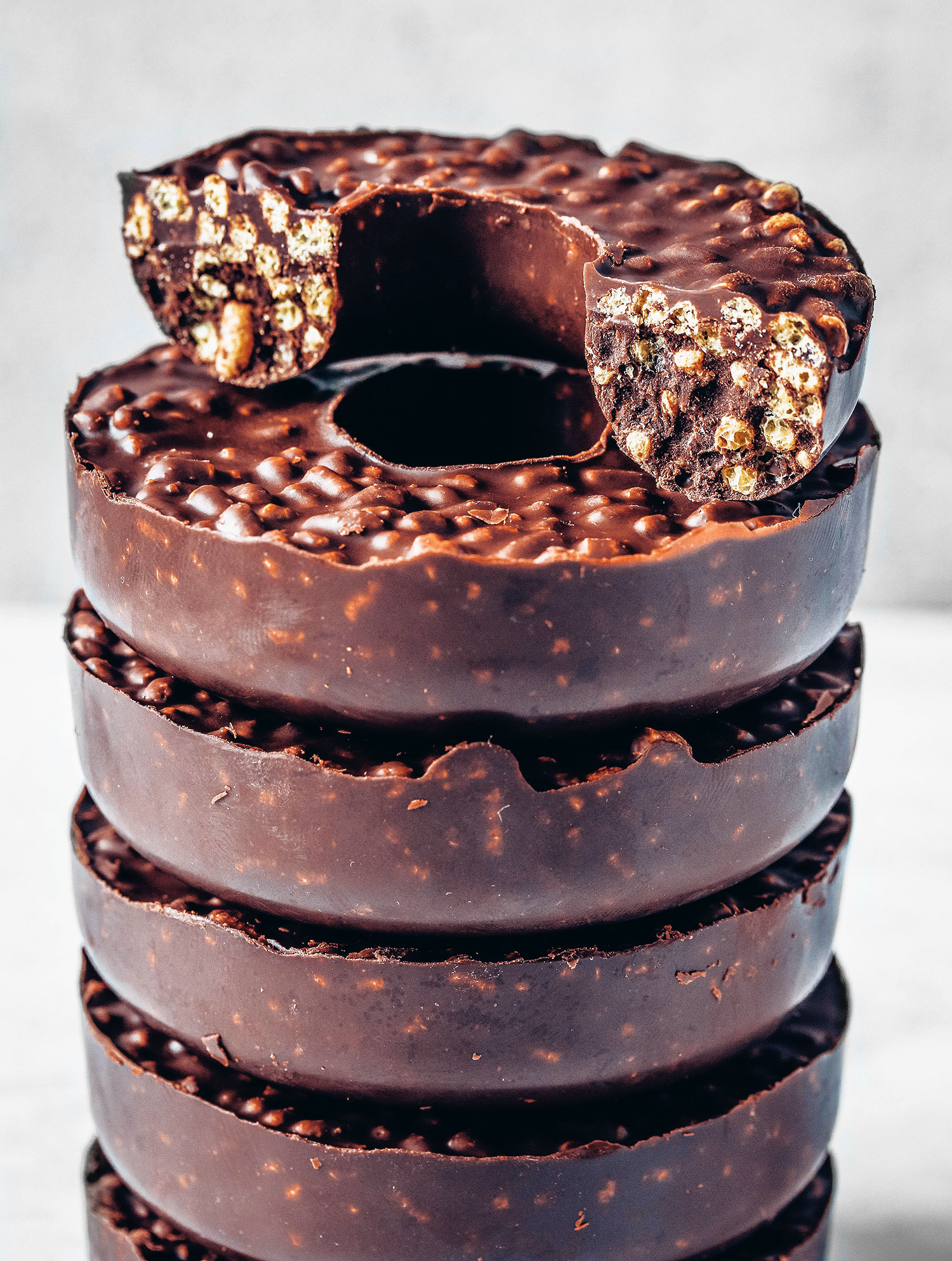 3-Ingredient Chocolate Crunch Doughnuts (Vegan & Gluten-free)