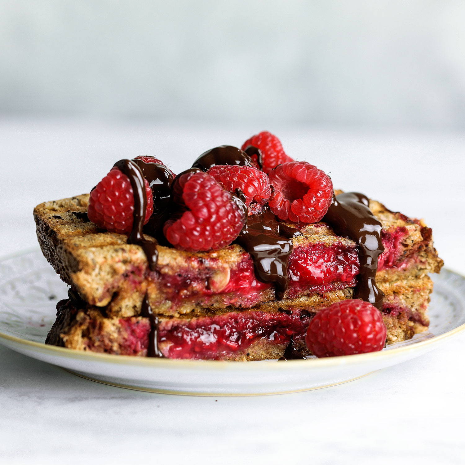 Almond Butter Raspberry Toastie