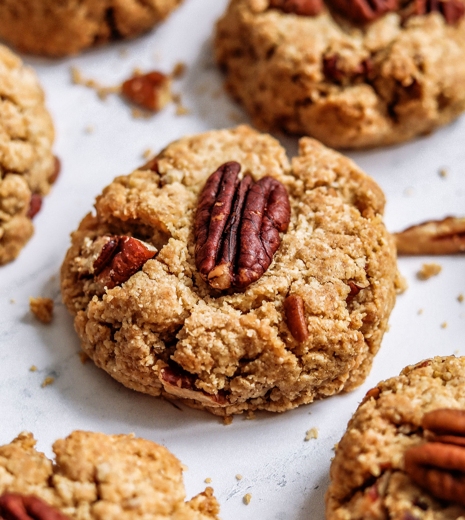 Vegan And Gluten Free Pecan Oat Cookies Nadia S Healthy Kitchen