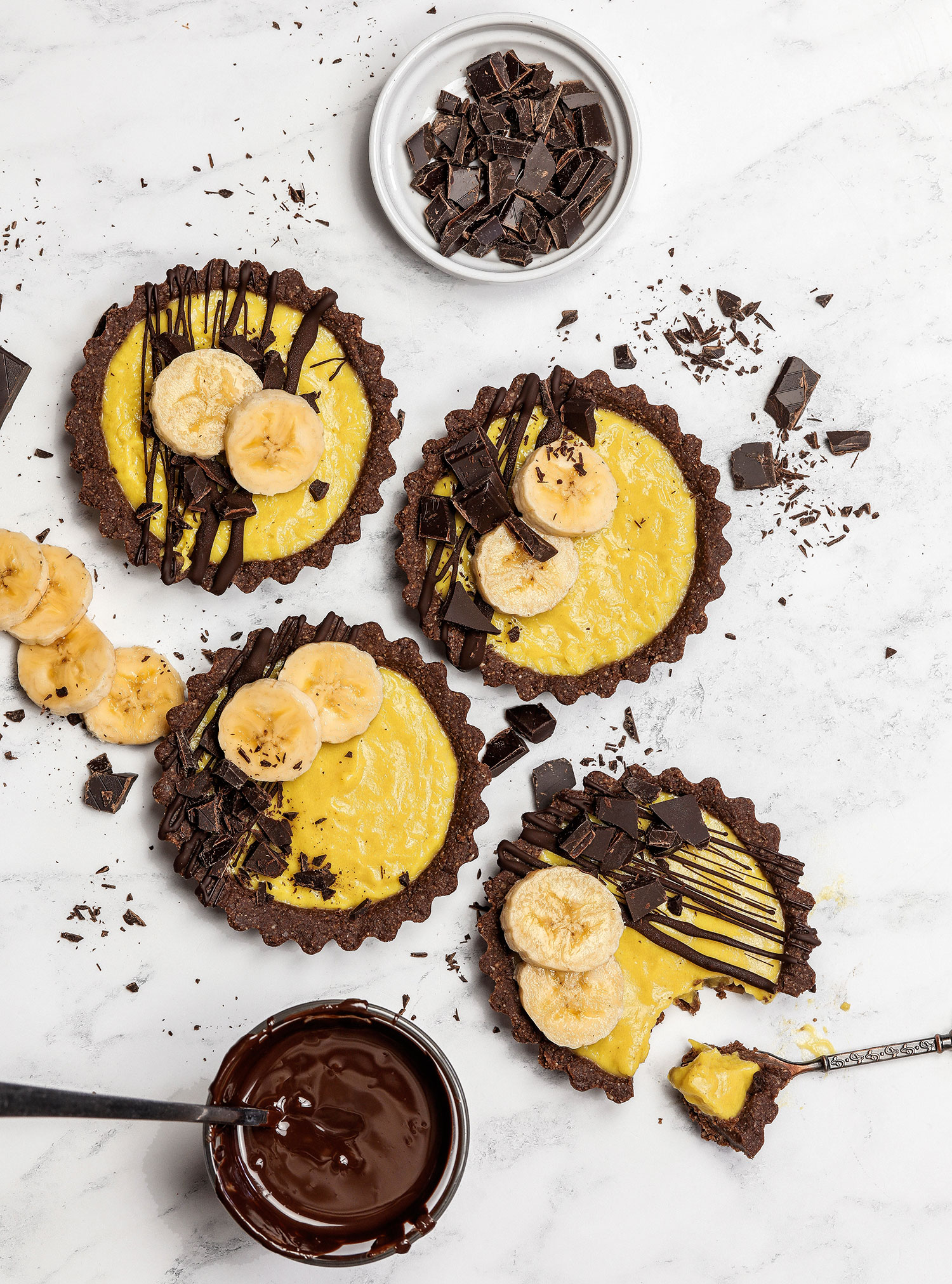 Vegan Banana Chocolate Tarts Vegan Banana Chocolate Tarts