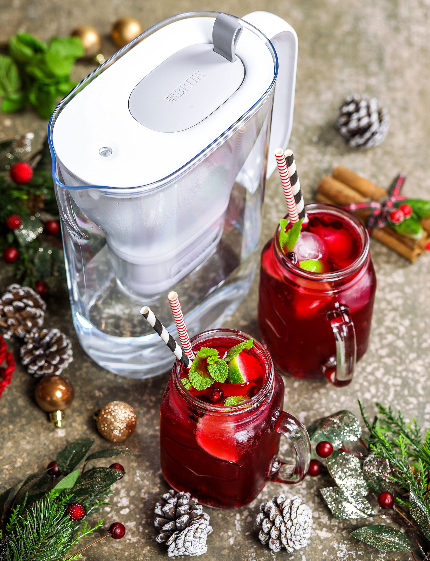 Festive Pomegranate Kombucha Mocktail - Nadia's Healthy Kitchen