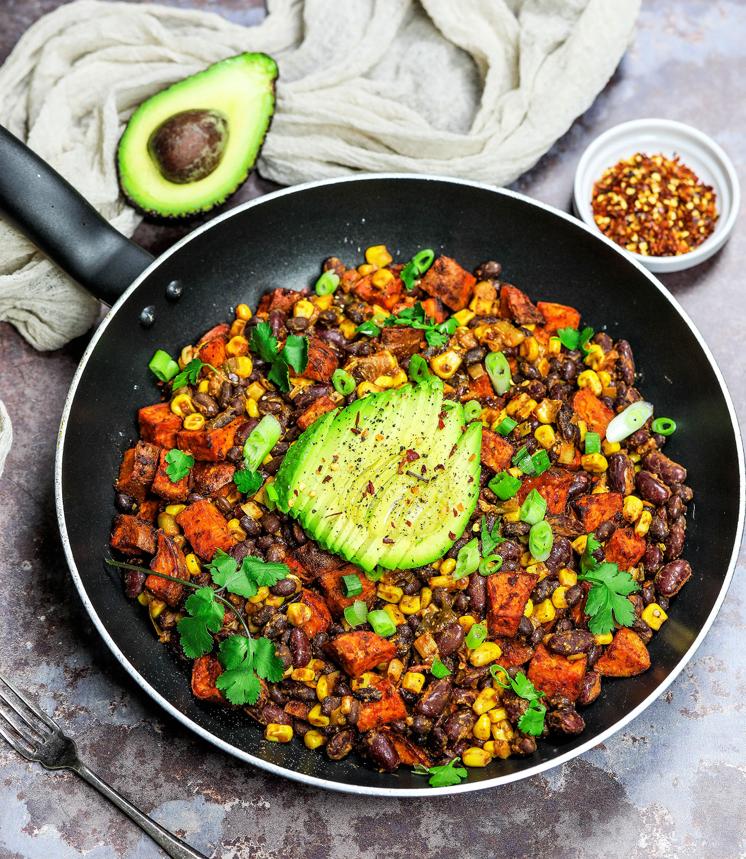 Mexican Bean and Sweet Potato Hash - Nadia's Healthy Kitchen