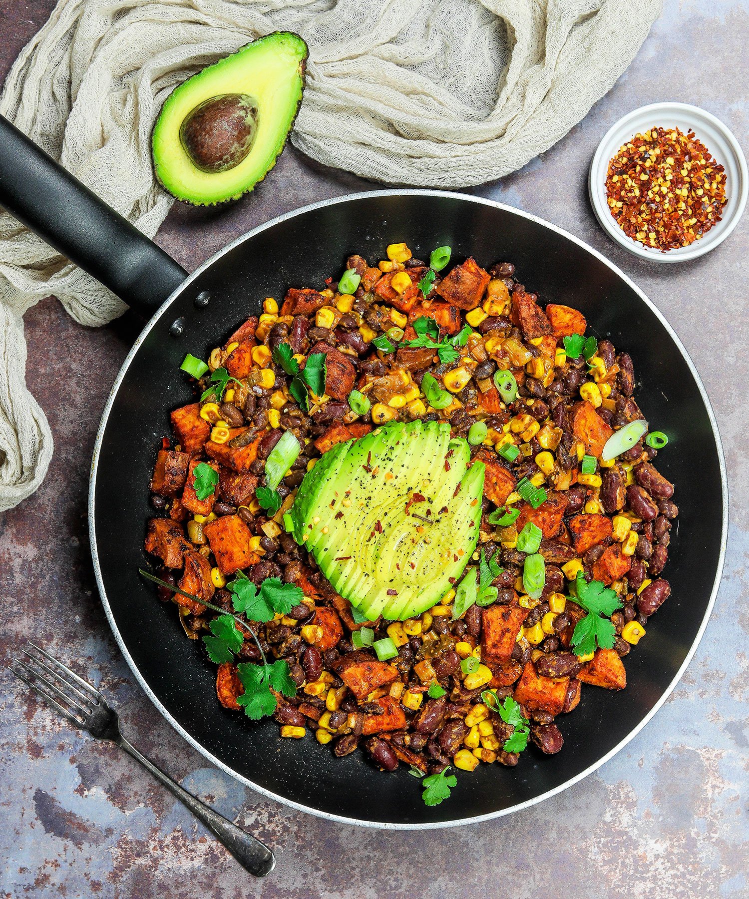 Mexican Bean and Sweet Potato Hash - Nadia's Healthy Kitchen