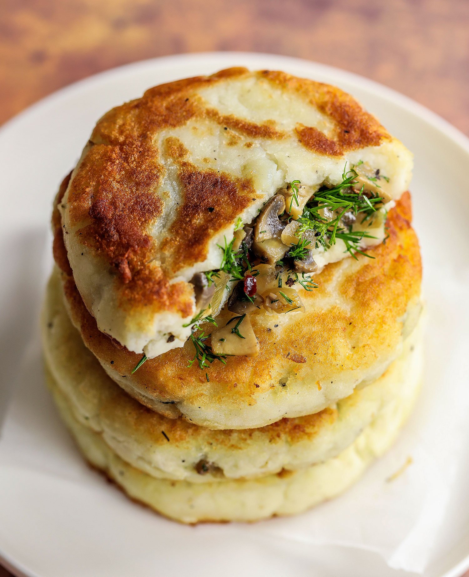 Mushroom Stuffed Potato Cakes Nadias Healthy Kitchen 