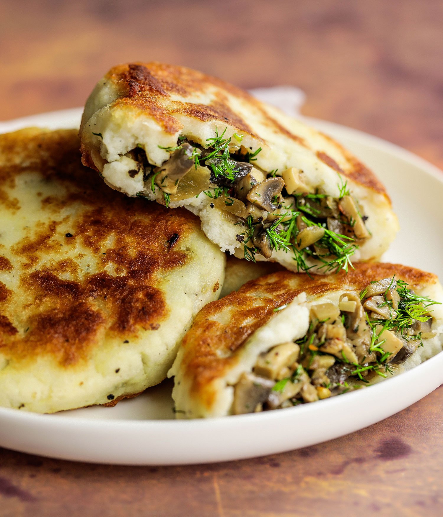 Mushroom Stuffed Potato Cakes Nadias Healthy Kitchen 