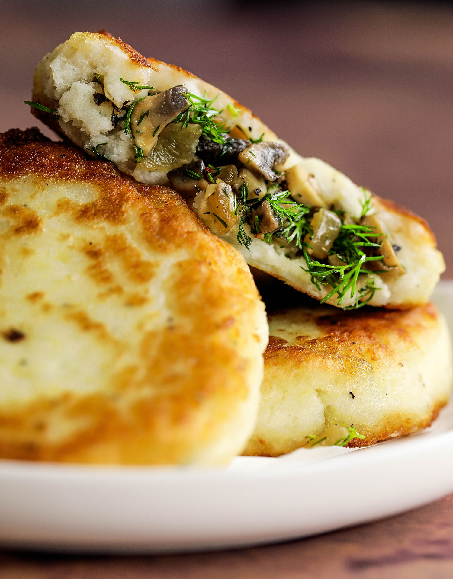 Mushroom Stuffed Potato Cakes from Nadia's Healthy Kitchen