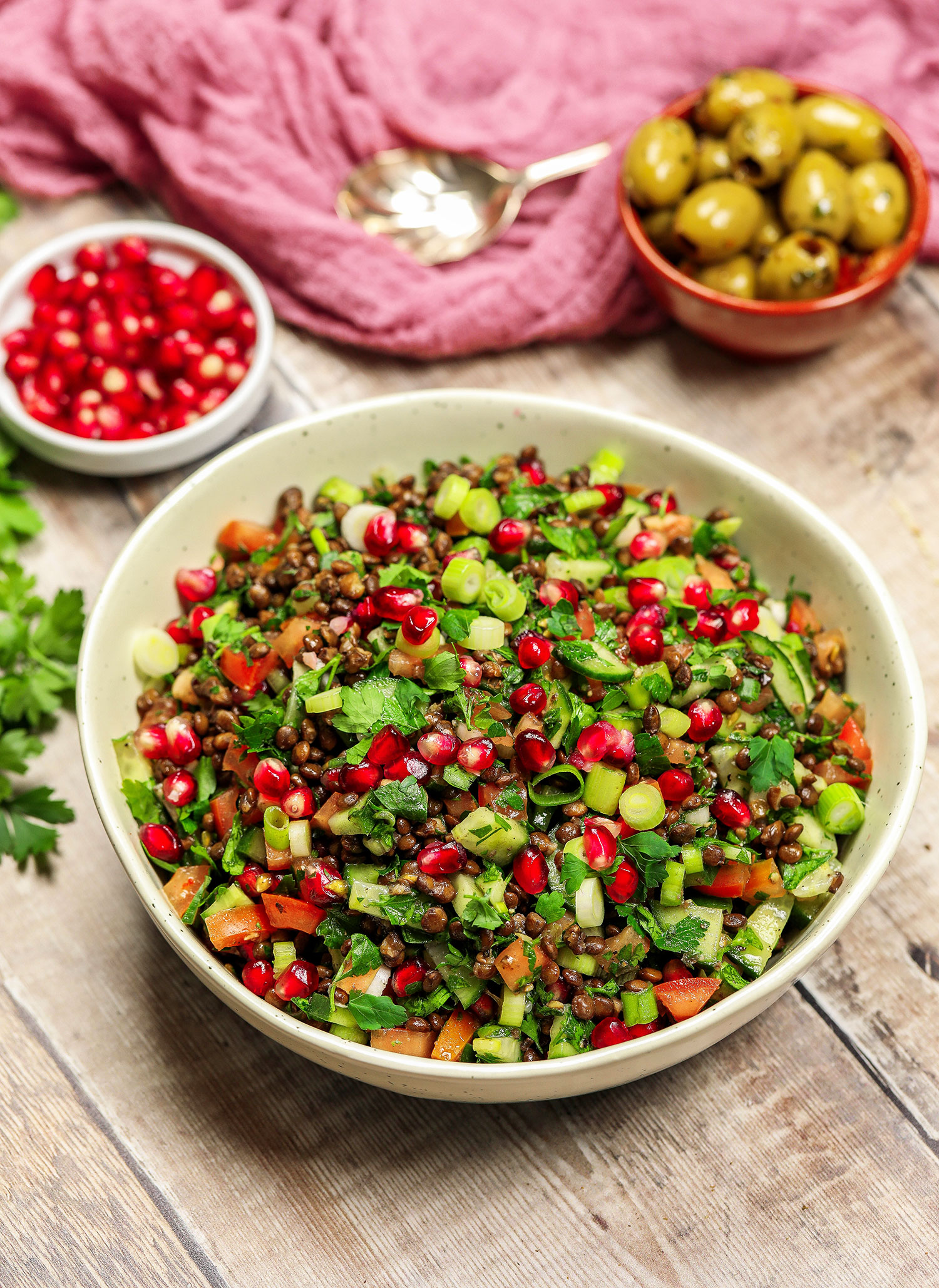 Puy Lentil Tabouleh Salad - Nadia's Healthy Kitchen