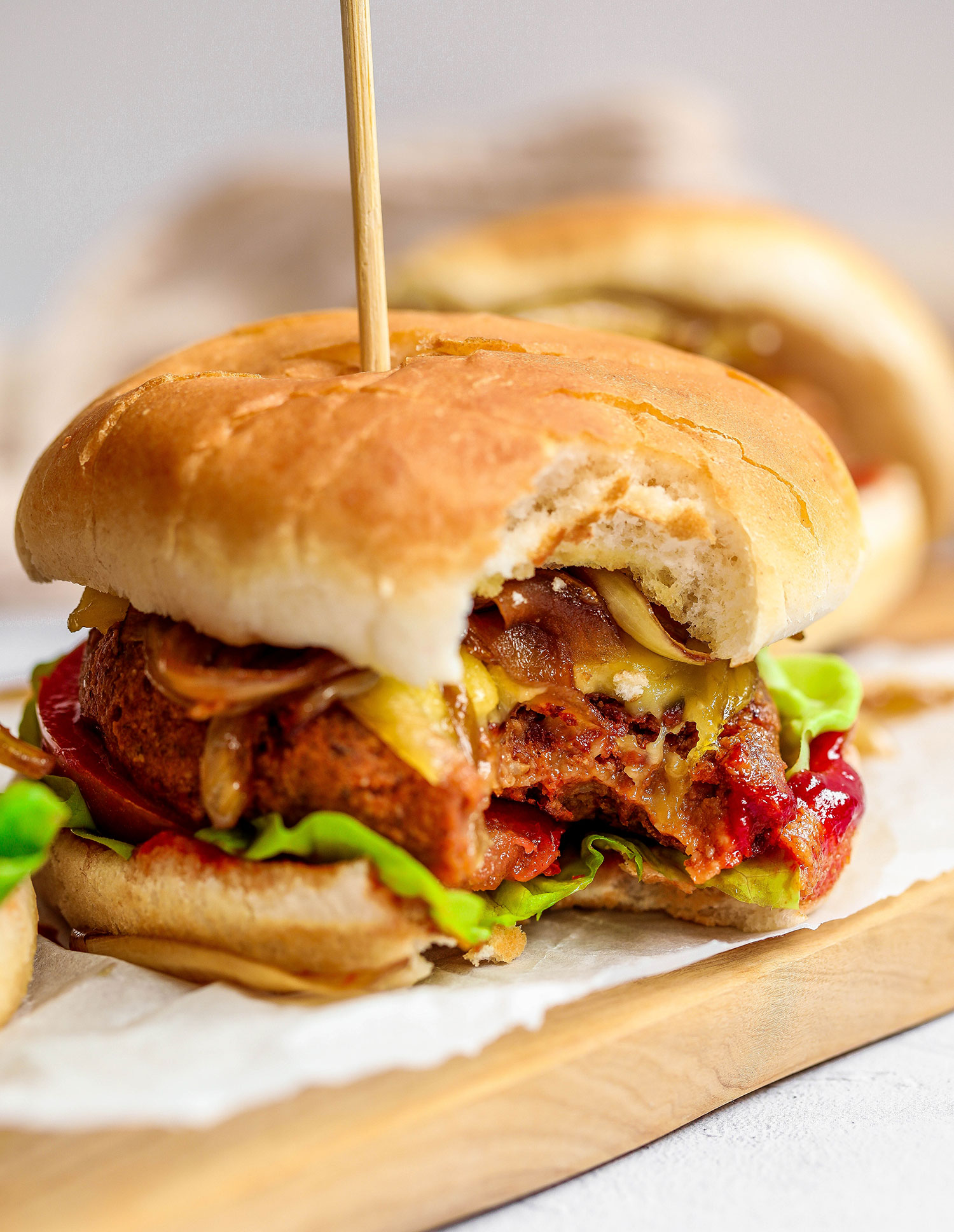 Vegan BBQ Cheese Burgers - Nadia&amp;#39;s Healthy Kitchen