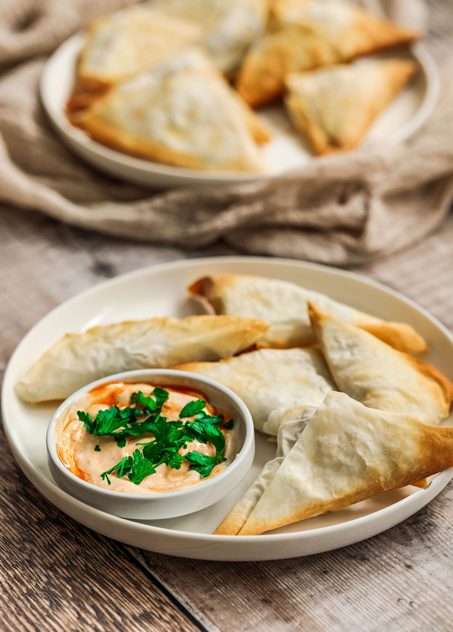 Air Fryer Samosas with Filo Pastry