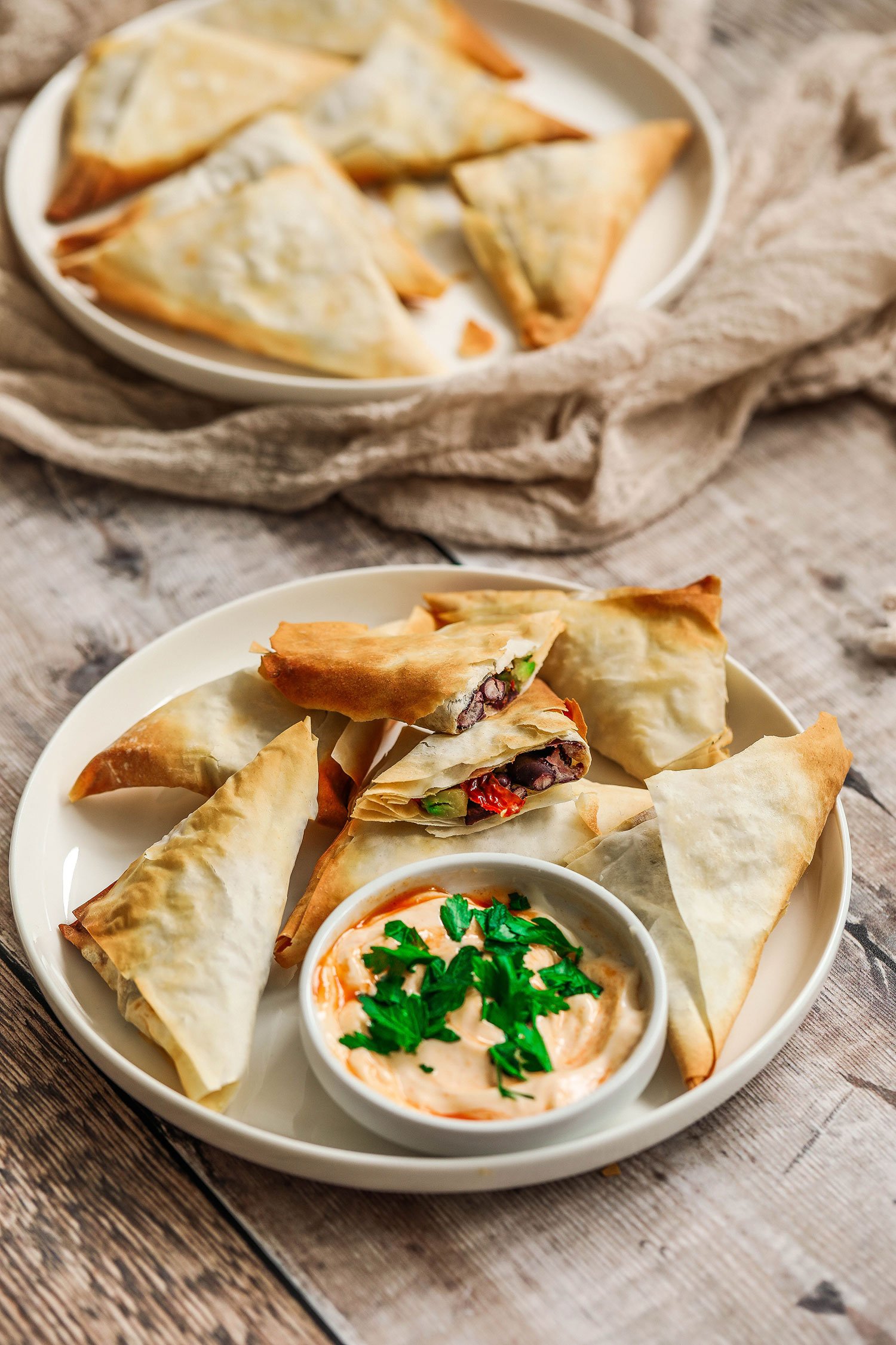 Air Fryer Samosas with Filo Pastry