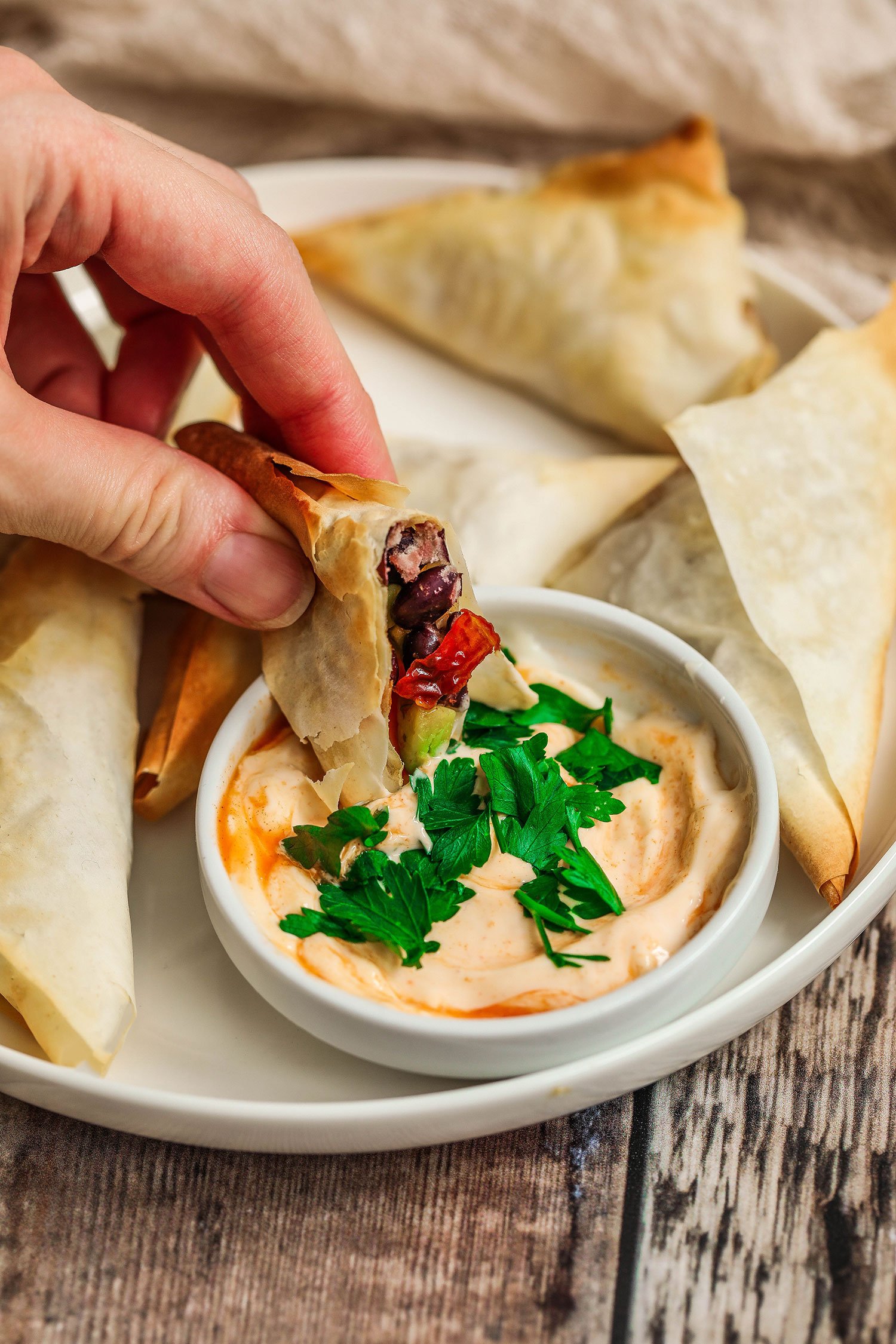 Air Fryer Samosas with Filo Pastry