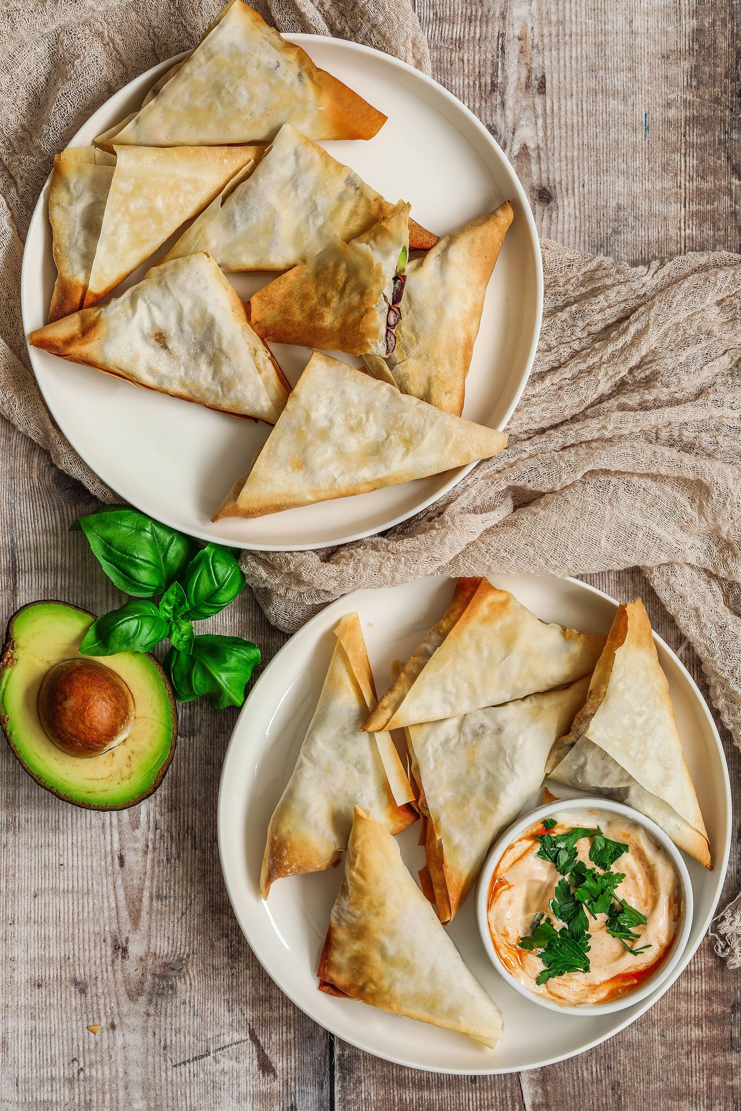 Air Fryer Samosas with Filo Pastry