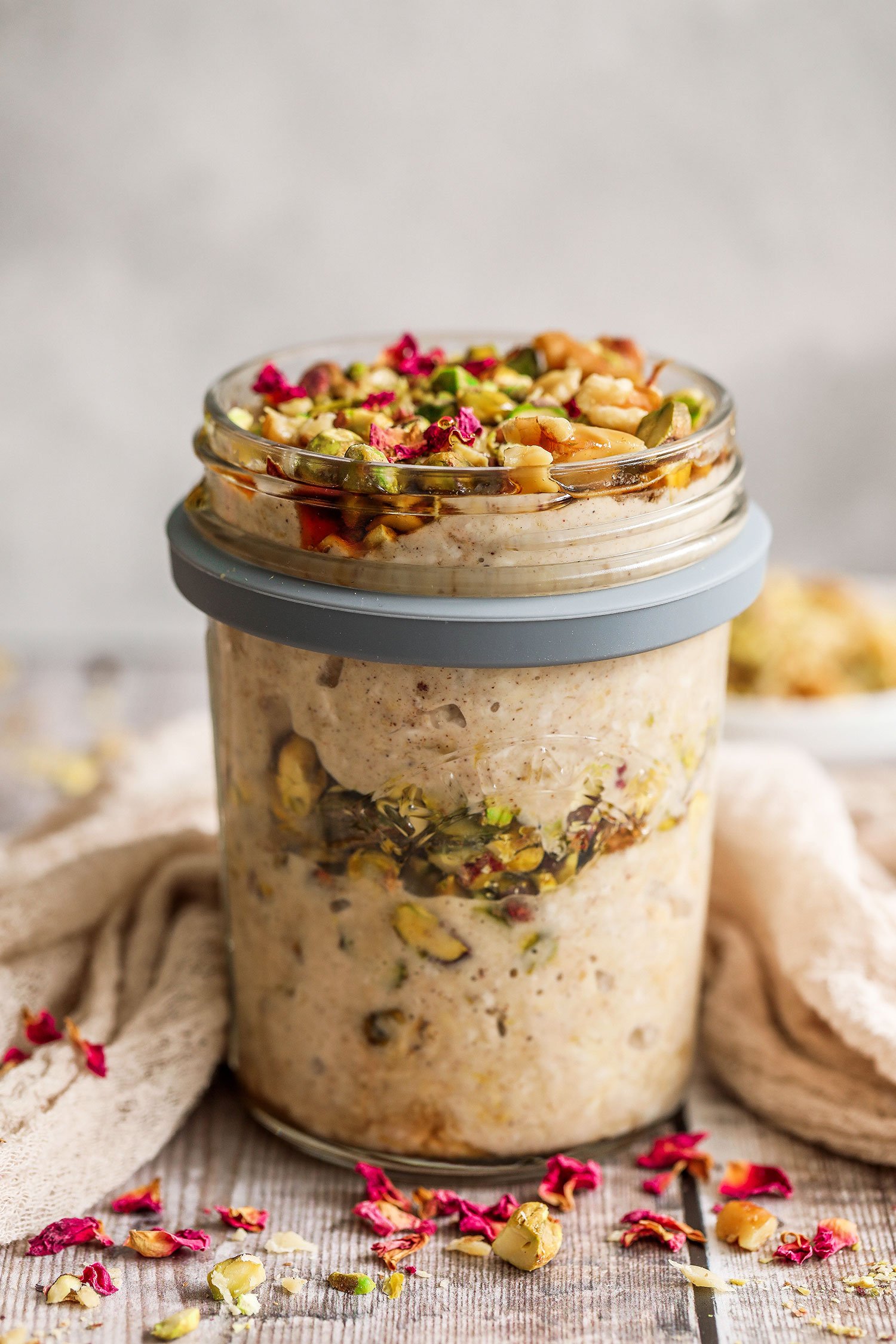 Vegan Baklava Overnight Oats - UK Health Blog - Nadia's Healthy Kitchen